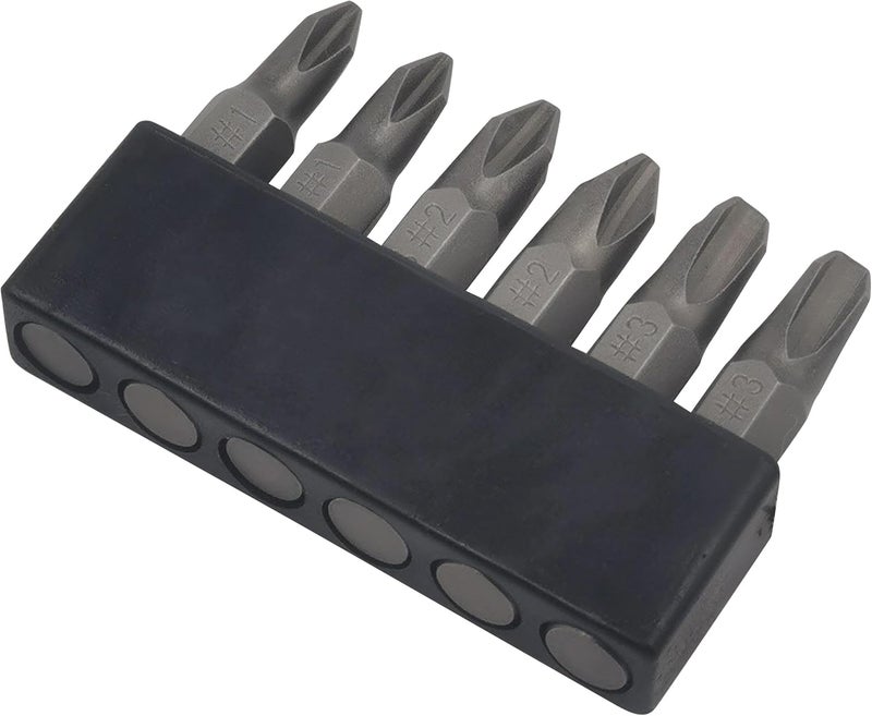 Yrsssa 6Pcs 35mm JIS Screwdriver Bit Set with Magnetic Tip, 1/4 Hex Shank, S2 Alloy Steel & 6-Slot Storage Strip – Perfect for Japanese Motorcycles, Cars, Bicycles, and Equipment (JIS #1x6) - Image 2